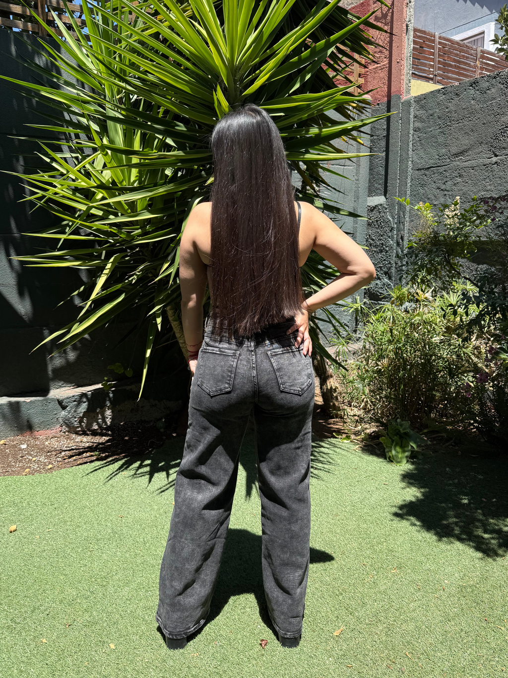 JEANS WIDE LEG BLACK