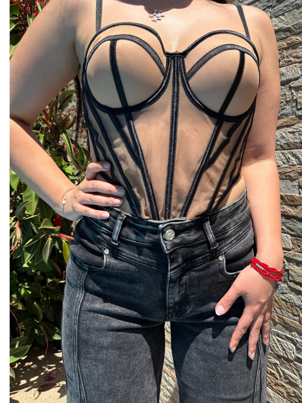 JEANS WIDE LEG BLACK